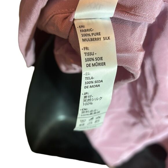 Lilysilk 100% mulberry silk button front hi low top nwt xxl - Picture 4 of 8